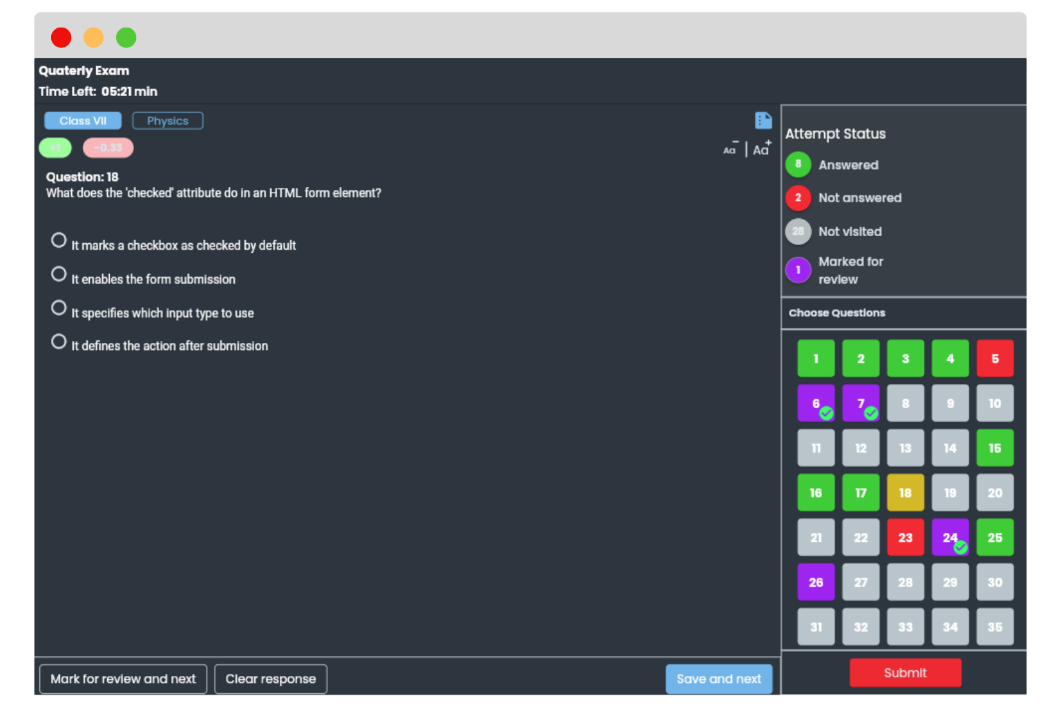 EdutorAi Exam Dashboard.